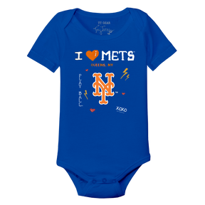 I Heart Mets Short Sleeve Snapper - Tiny Turnip