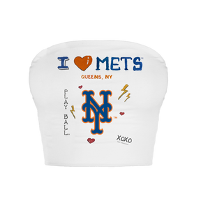 New York Mets I Heart Mets Crop Tube Top