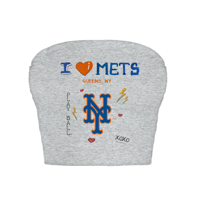 New York Mets I Heart Mets Crop Tube Top