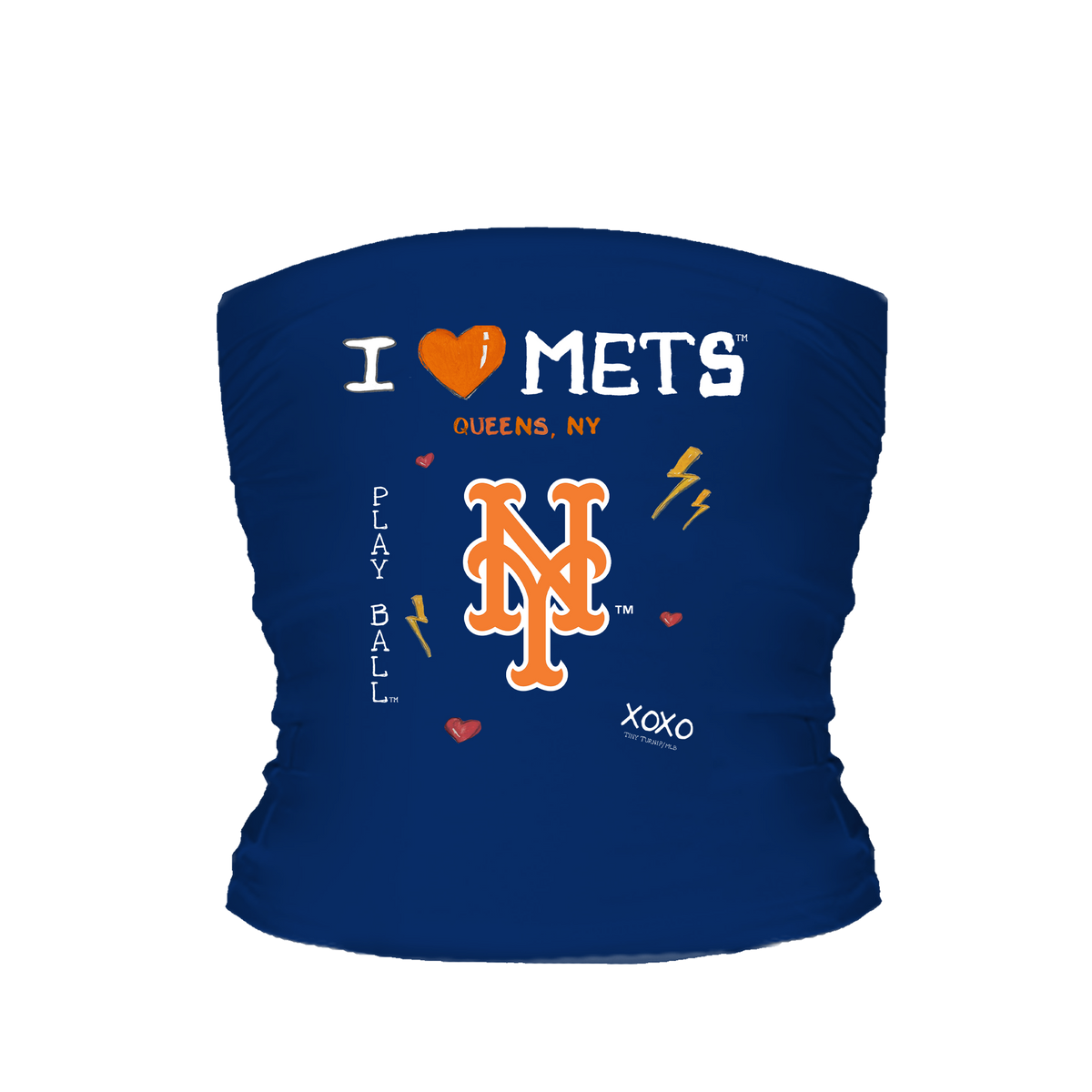New York Mets I Heart Mets Tube Top - Tiny Turnip