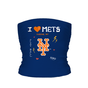 New York Mets I Heart Mets Tube Top - Tiny Turnip