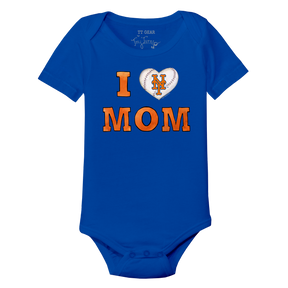 New York Mets I Love Mom Short Sleeve Snapper