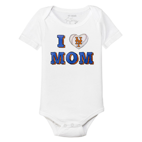 New York Mets I Love Mom Short Sleeve Snapper