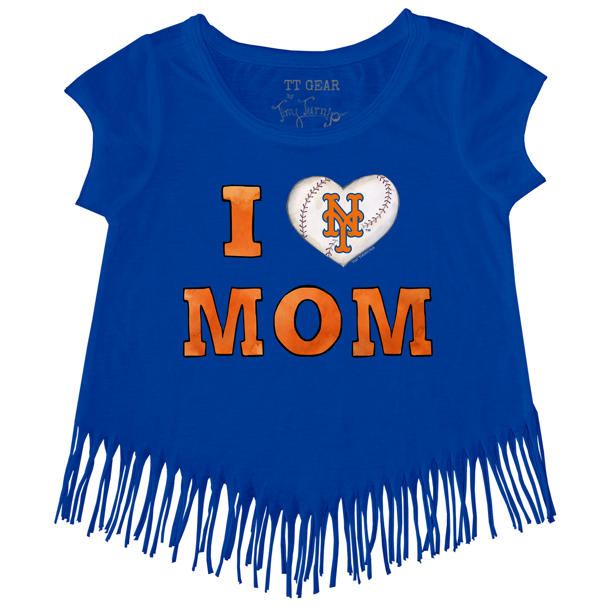 New York Mets I Love Mom Fringe Tee