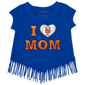 New York Mets I Love Mom Fringe Tee