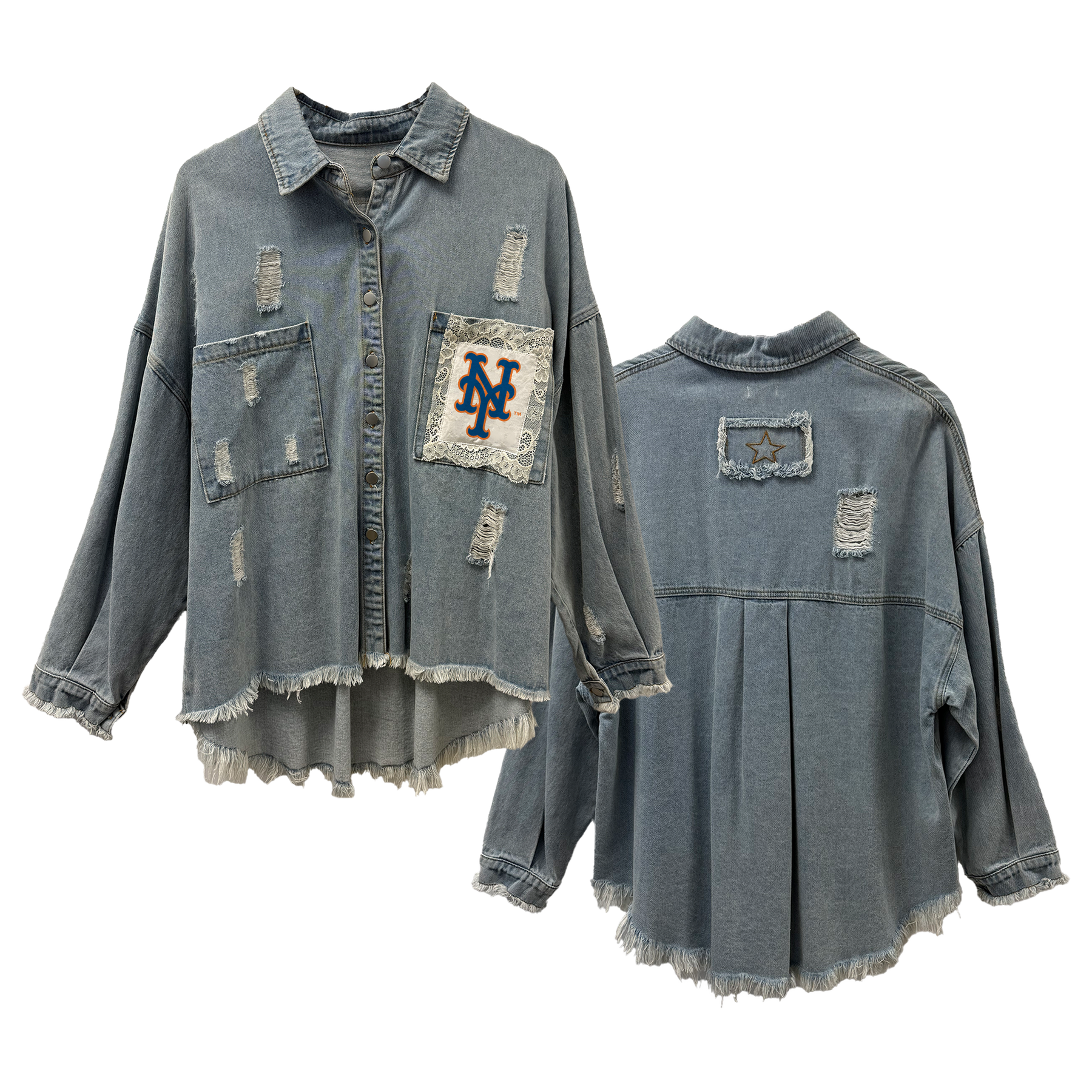 New York Mets Lace Olivia Jacket - Tiny Turnip