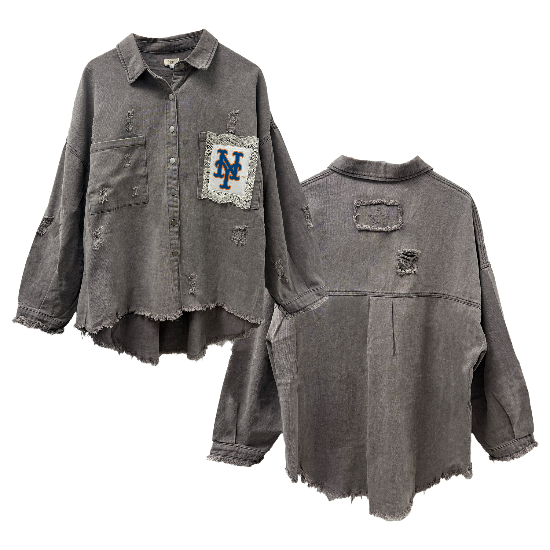New York Mets Lace Olivia Jacket - Tiny Turnip