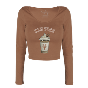 New York Mets Latte Women's Lucy Long Sleeve