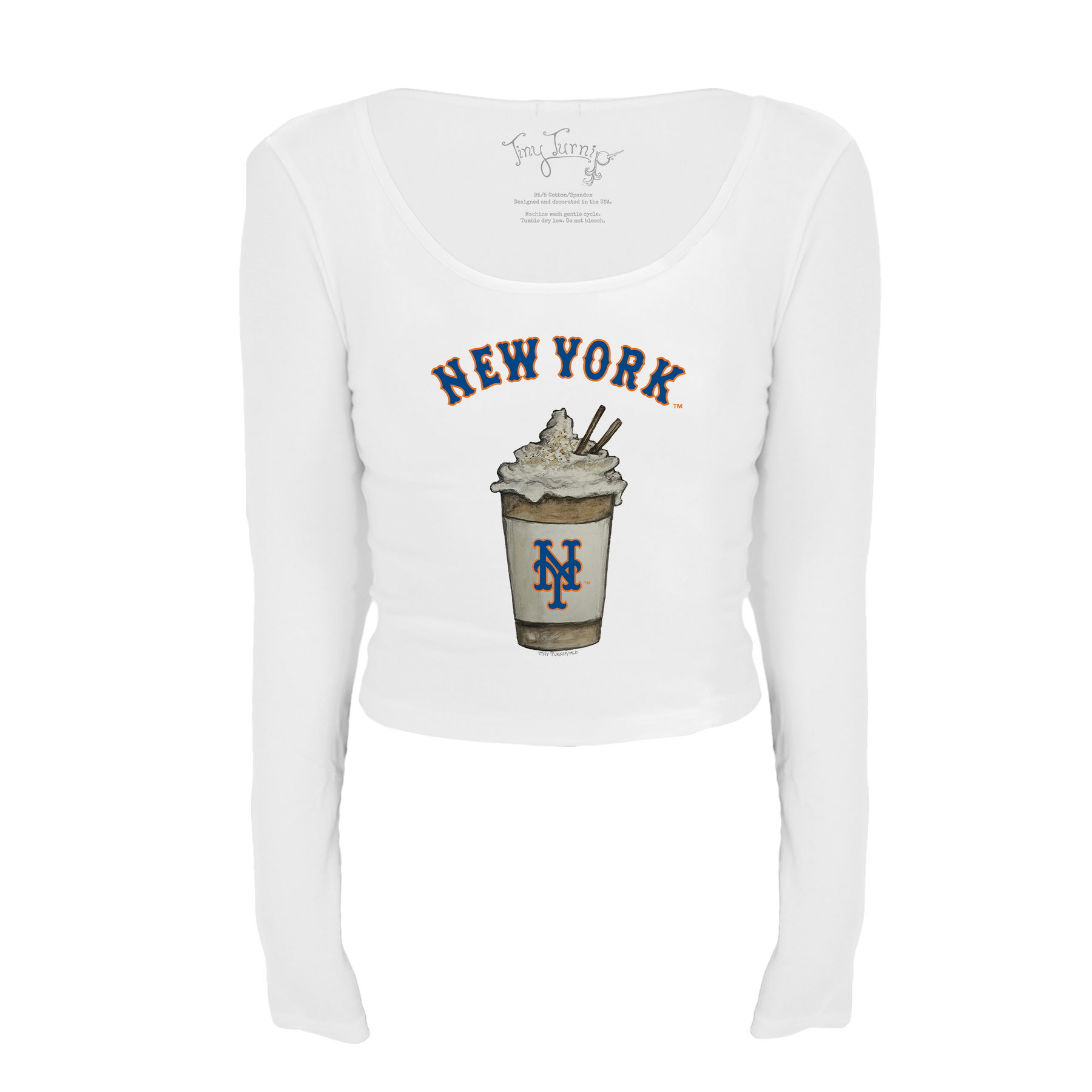 New York Mets Latte Women's Lucy Long Sleeve