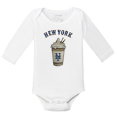 New York Mets Latte Long Sleeve Snapper