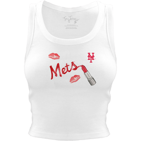 New York Mets Lipstick Crop Tank - Tiny Turnip