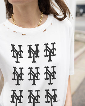 New York Mets Logo Grid Vintage Tee