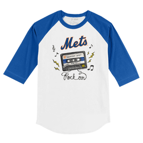 New York Mets Mixtape 3/4 Royal Blue Sleeve Raglan