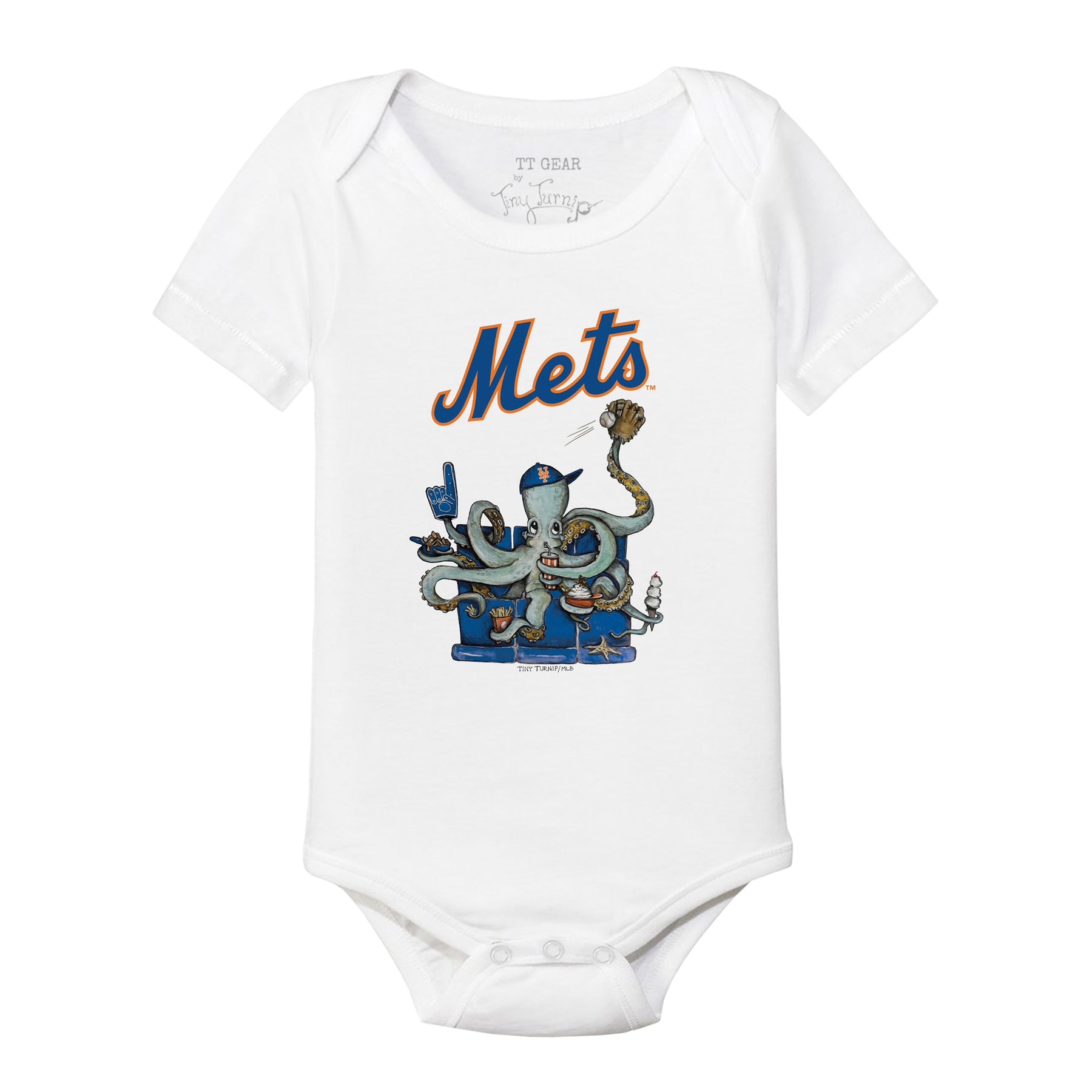 New York Mets Octopus Short Sleeve Snapper