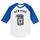 New York Mets Pickle Jar 3/4 Royal Blue Sleeve Raglan