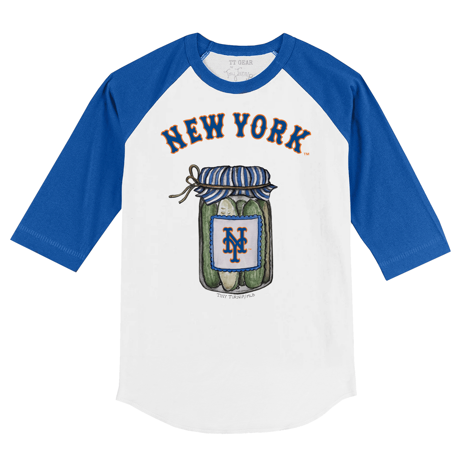 New York Mets Pickle Jar 3/4 Royal Blue Sleeve Raglan