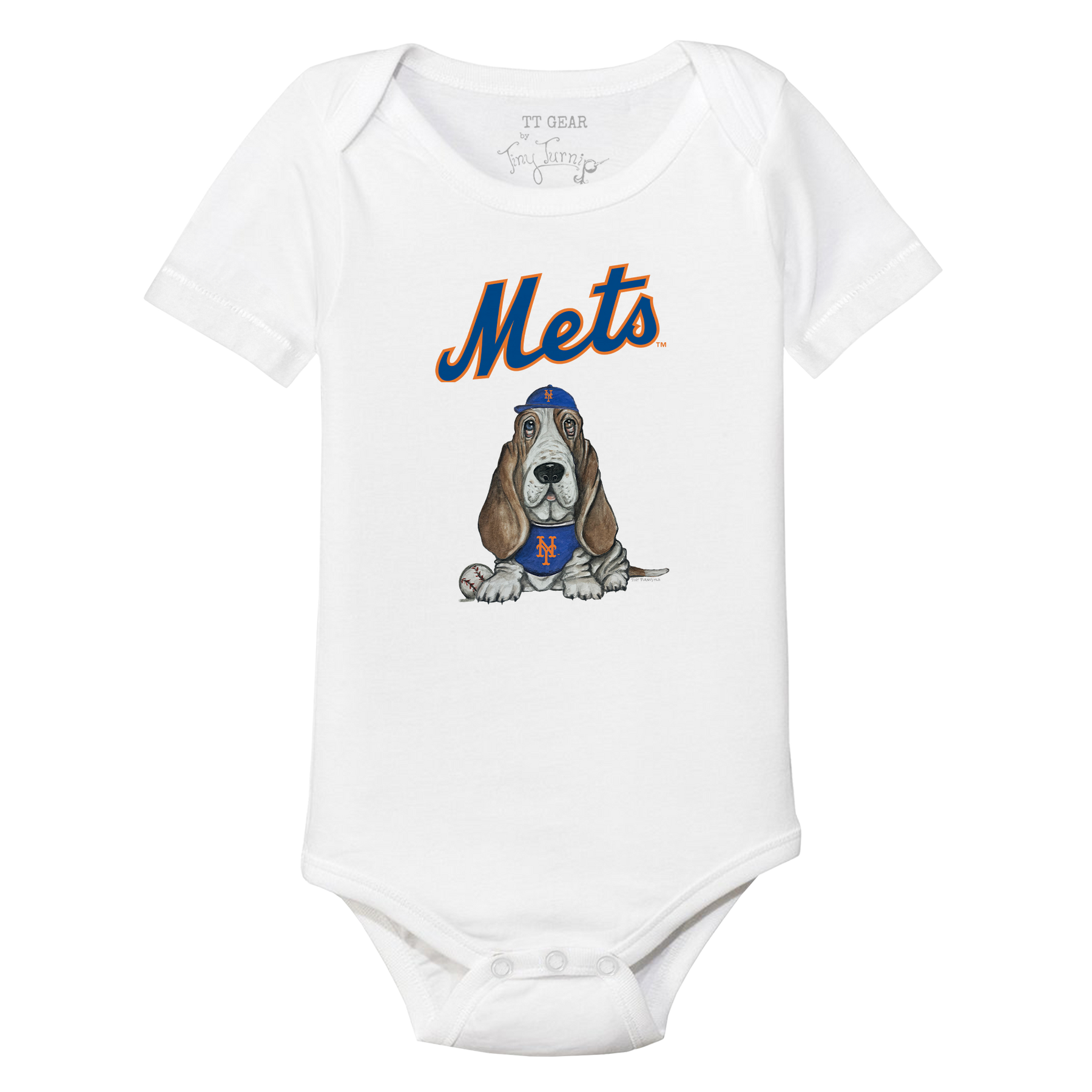 New York Mets Puddy Short Sleeve Snapper - Tiny Turnip