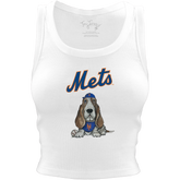 New York Mets Puddy Crop Tank - Tiny Turnip