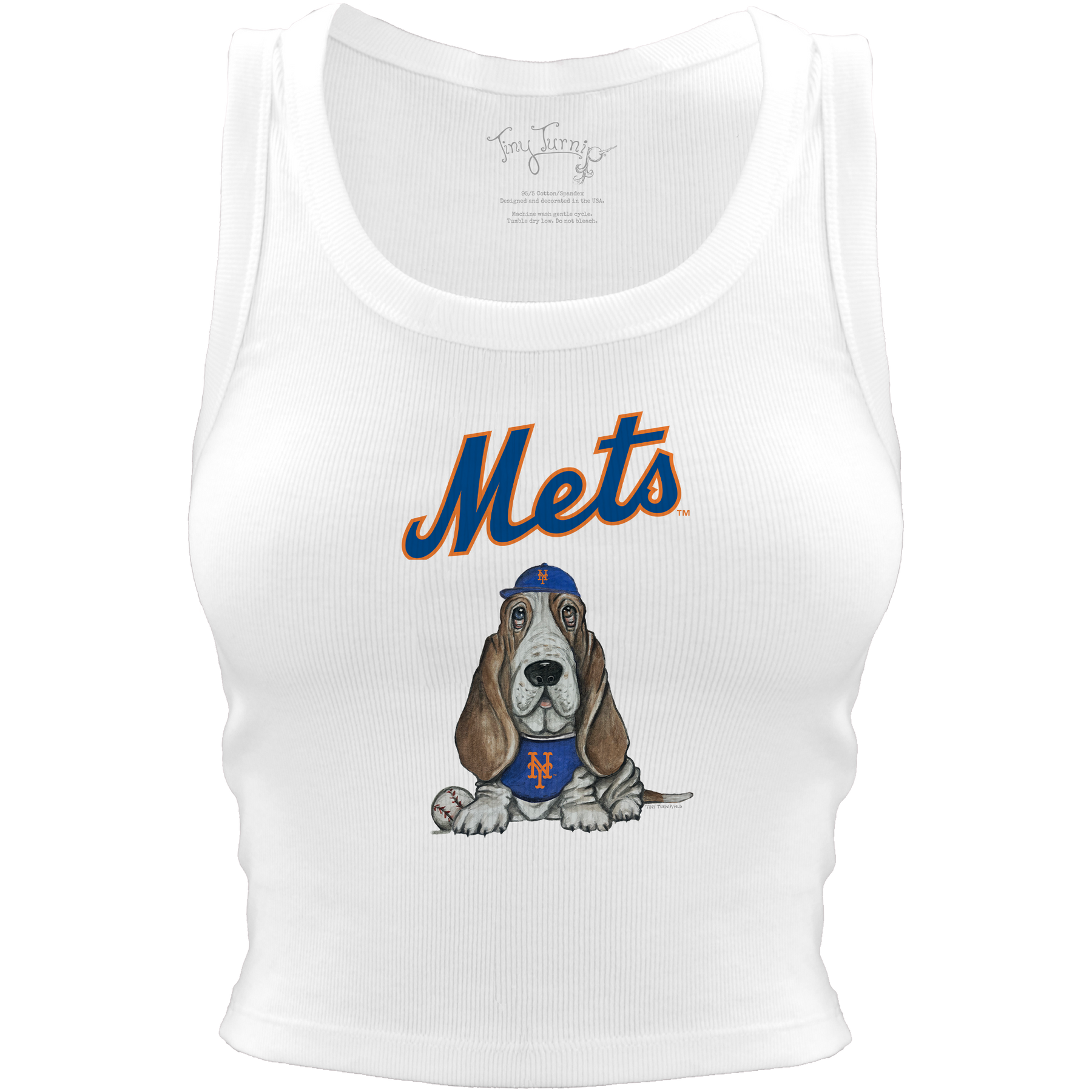 New York Mets Puddy Crop Tank - Tiny Turnip