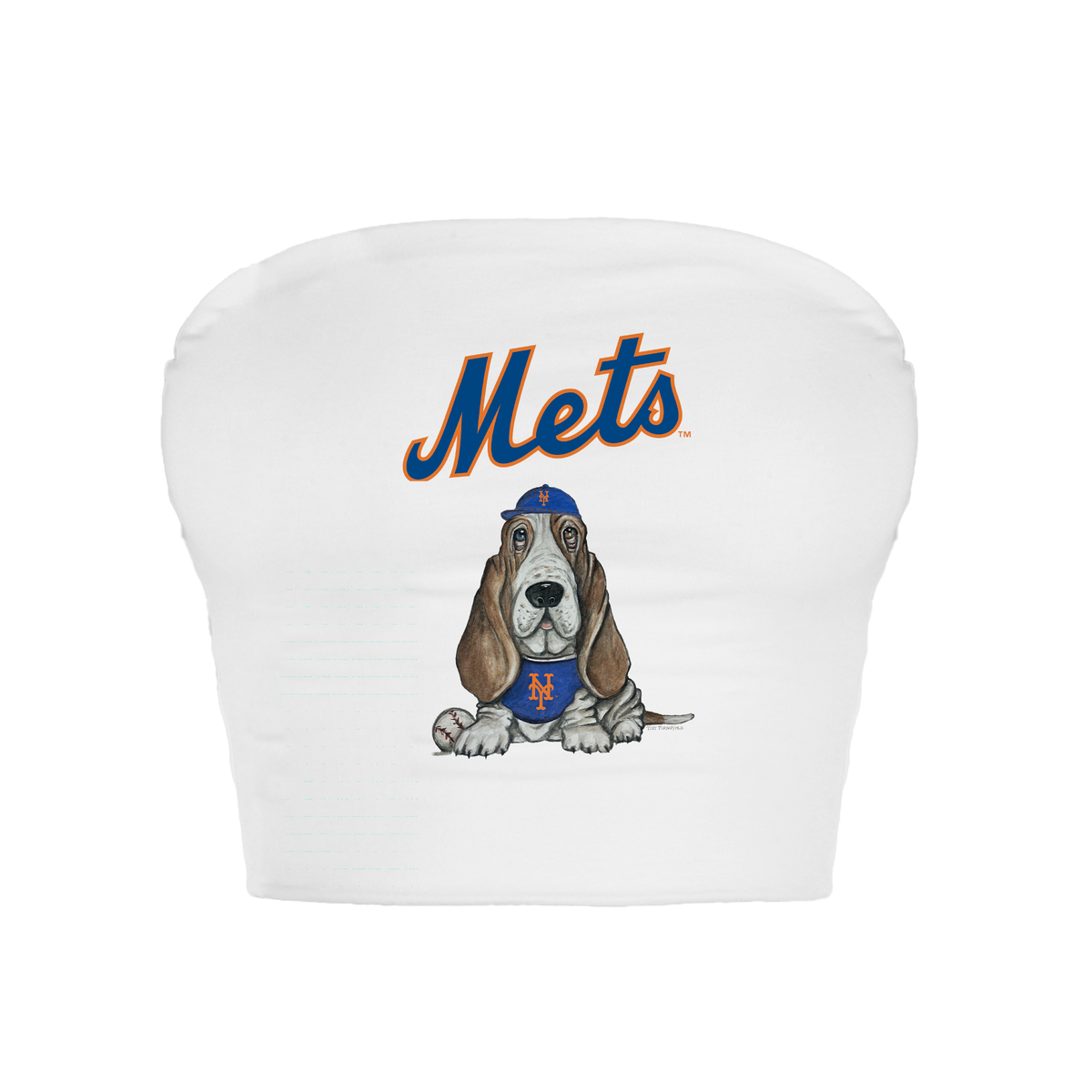 New York Mets Puddy Crop Tube Top - Tiny Turnip