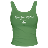 New York Mets Logo Script Ribbed Tank - Tiny Turnip
