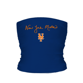 New York Mets Logo Script Tube Top - Tiny Turnip