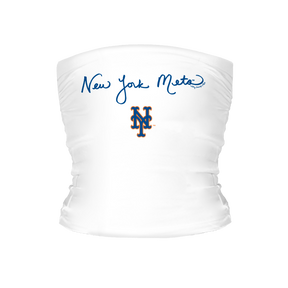 New York Mets Logo Script Tube Top - Tiny Turnip