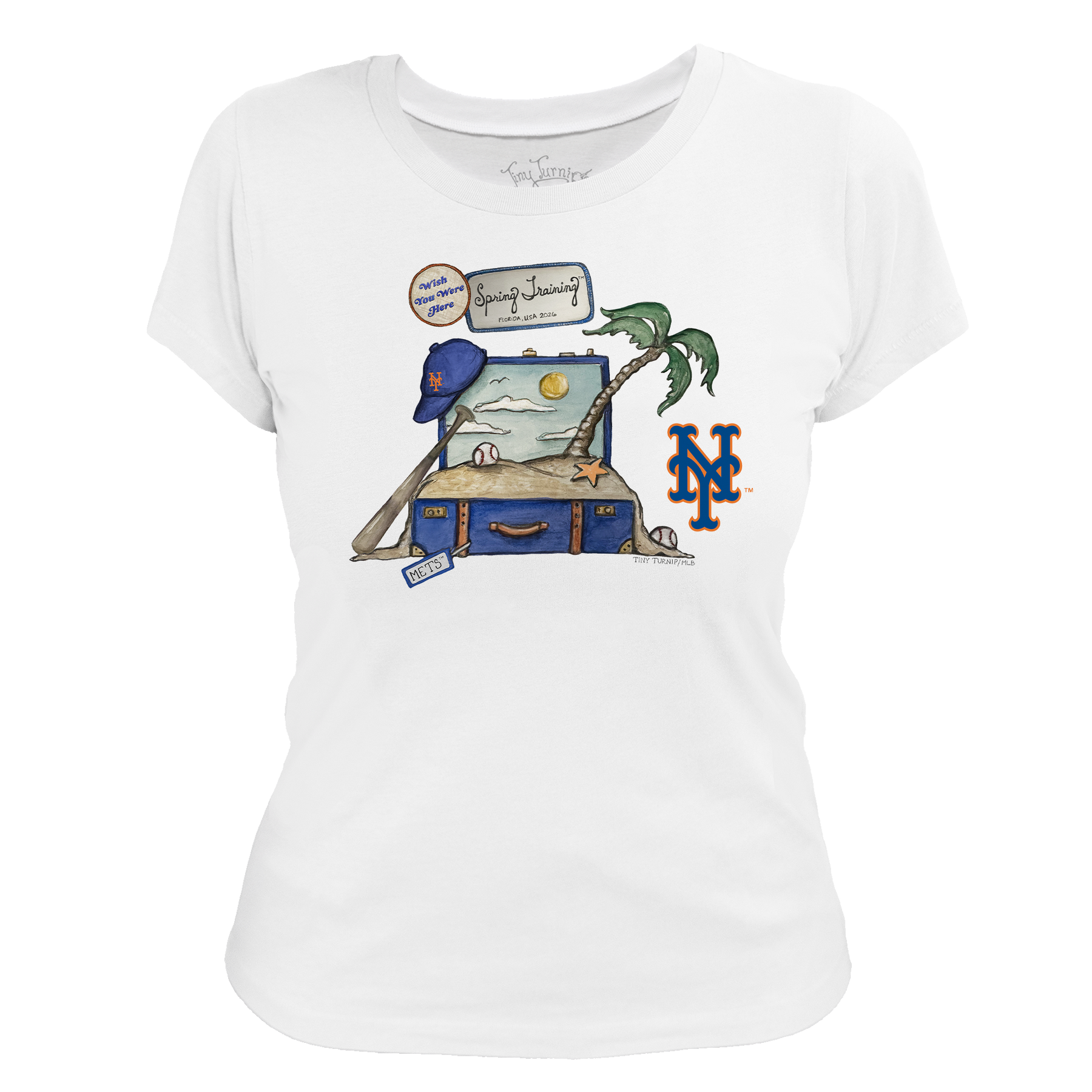 New York Mets Spring Training 2026 Women's Tee Shirt - Tiny Turnip
