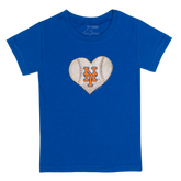 New York Mets Stitched Heart Kid's Tee Shirt - Tiny Turnip