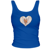 New York Mets Baseball Heart Ribbed Tank - Tiny Turnip