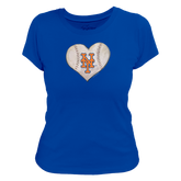 New York Mets Stitched Heart Women's Tee Shirt - Tiny Turnip