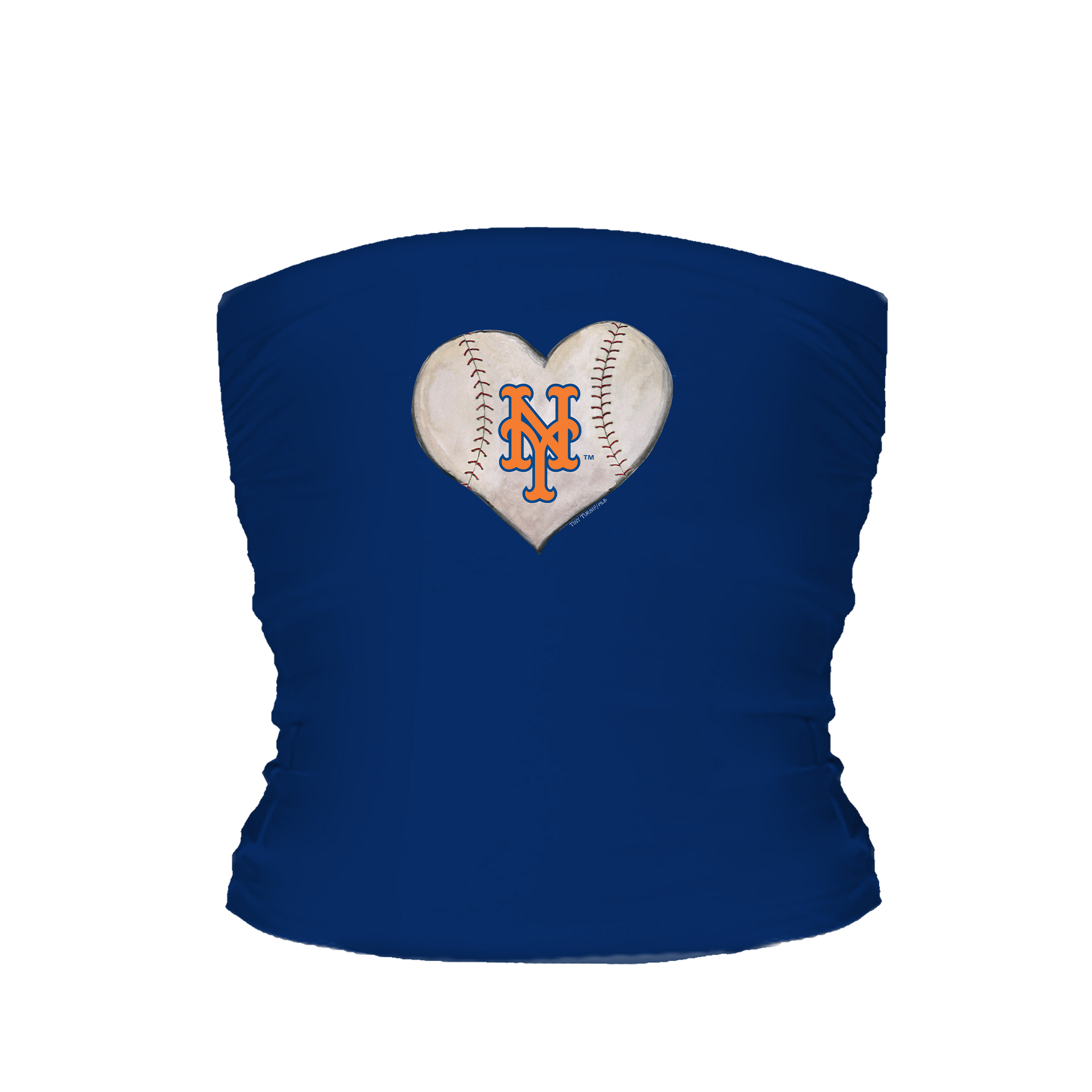 New York Mets Stitched Heart Tube Top - Tiny Turnip