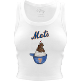 New York Mets Sundae Helmet Crop Tank - Tiny Turnip