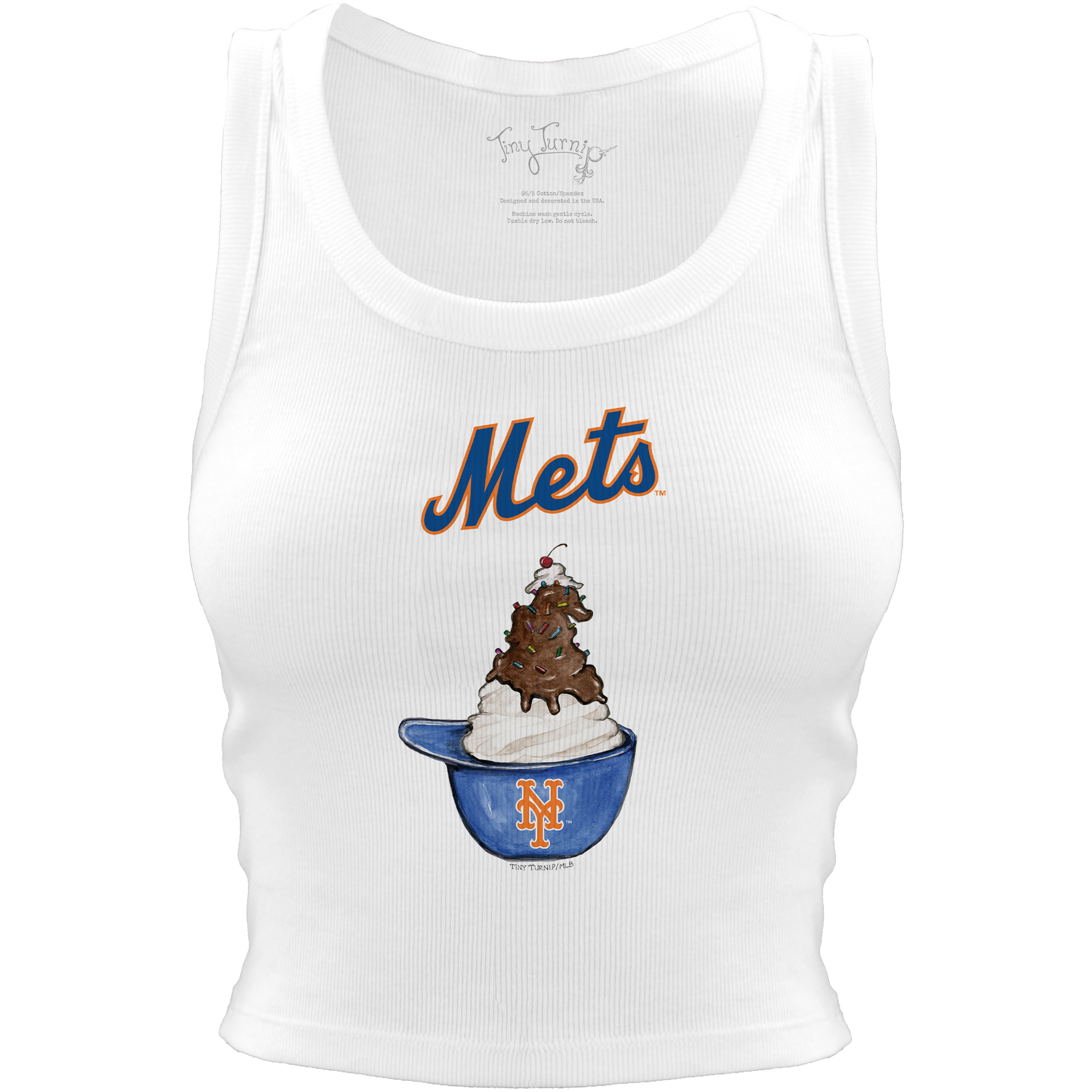 New York Mets Sundae Helmet Crop Tank - Tiny Turnip