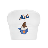 New York Mets Sundae Helmet Crop Tube Top - Tiny Turnip