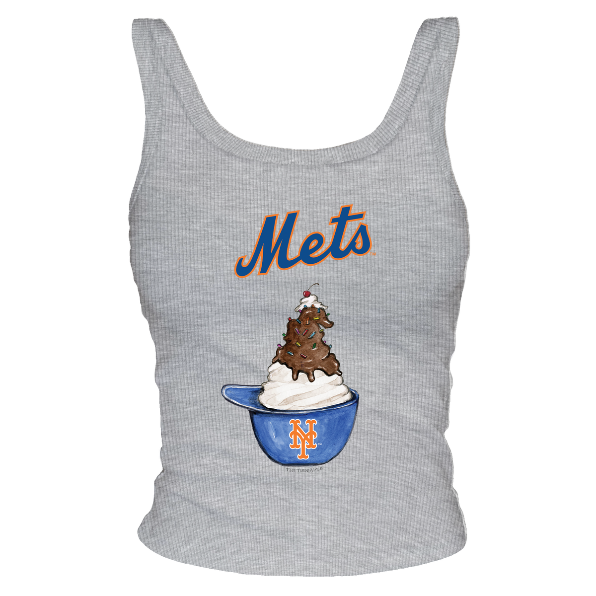 New York Mets Sundae Helmet Ribbed Tank