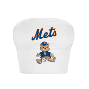 New York Mets Teddy Crop Tube Top - Tiny Turnip