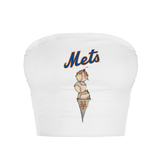 New York Mets Triple Scoop Crop Tube Top