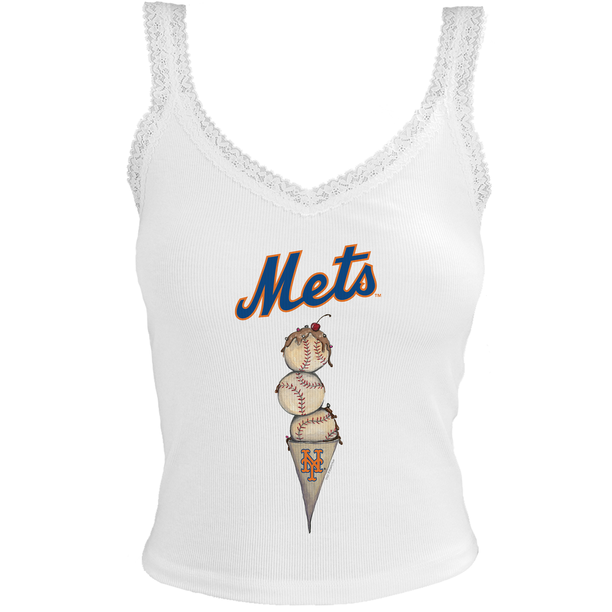 New York Mets Triple Scoop Lace Tank