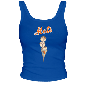 New York Mets Triple Scoop Ribbed Tank - Tiny Turnip