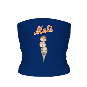 New York Mets Triple Scoop Tube Top - Tiny Turnip