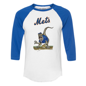 New York Mets Velociraptor 3/4 Royal Blue Sleeve Raglan