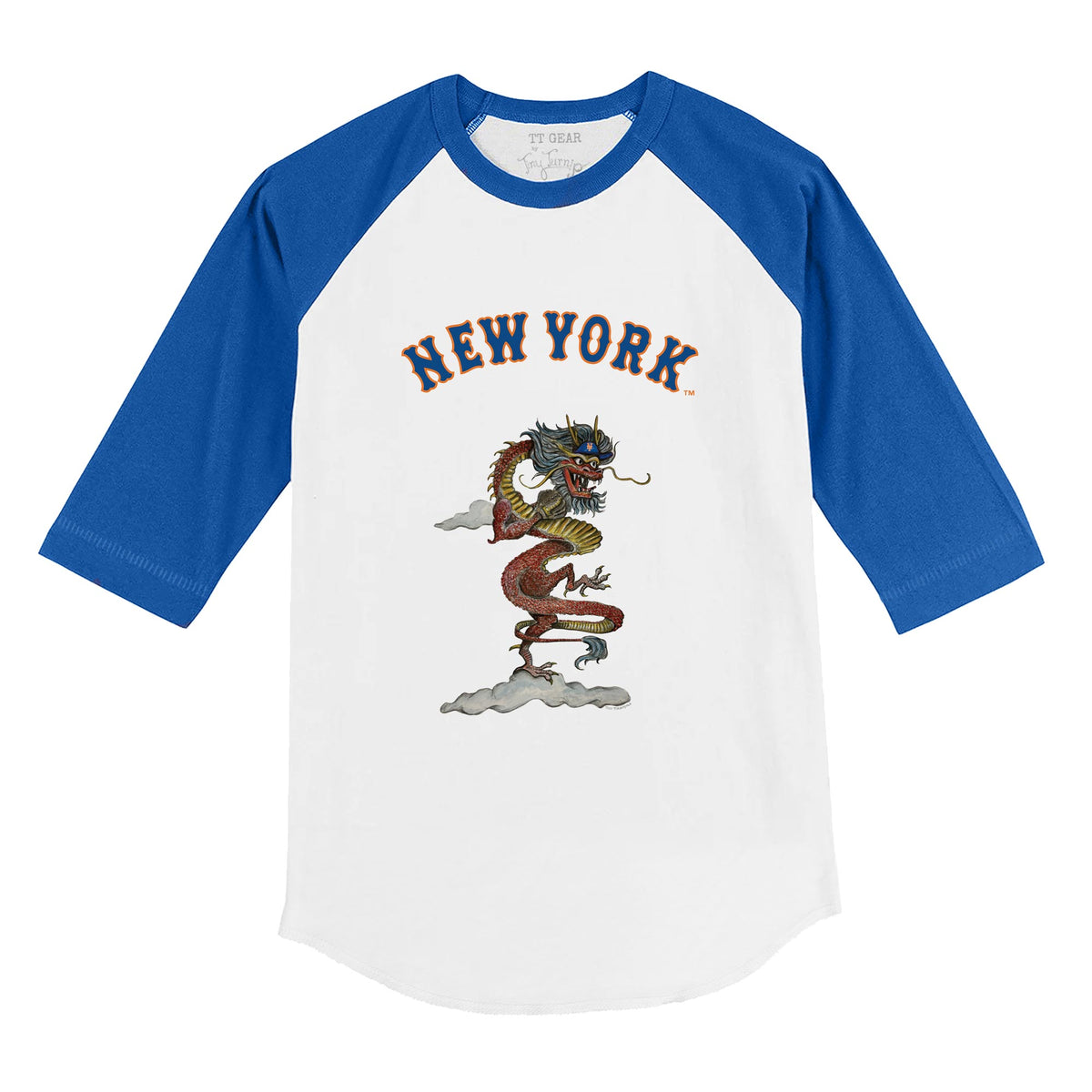 New York Mets 2024 Year of the Dragon 3/4 Royal Blue Sleeve Raglan