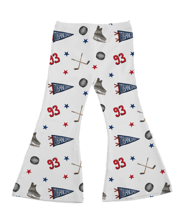 VIP NHL Pennant Collage w/ Name, Number - Flare Pants - Tiny Turnip