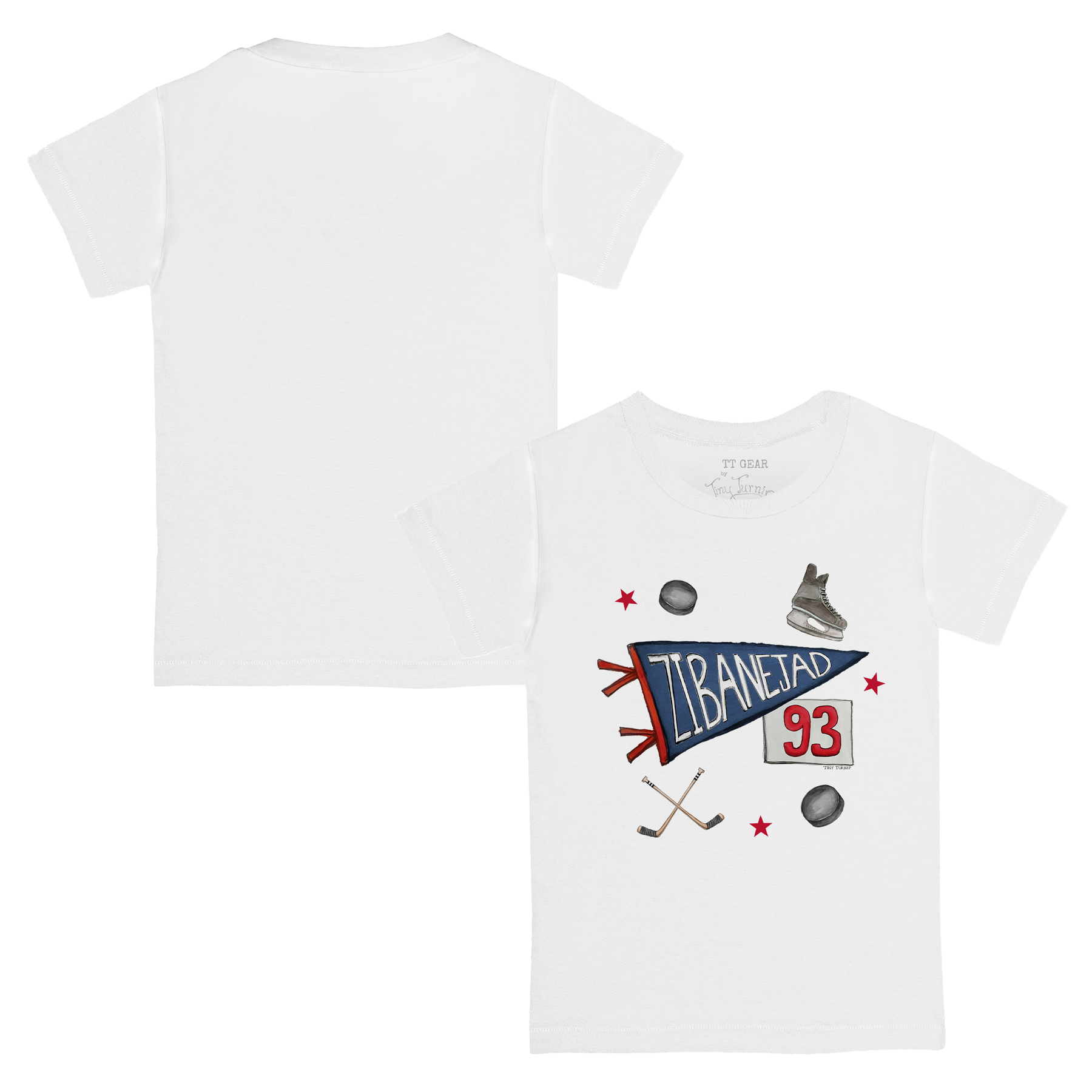 VIP Pennant Collage w/ Name, Number - Kid's Tee Shirt - Tiny Turnip