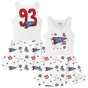 VIP NHL Pennant Collage w/ Name, Number - Tank Swing Dress - Tiny Turnip