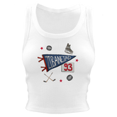 VIP Pennant Collage w/ Name, Number - Crop Tank - Tiny Turnip