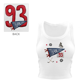 VIP NHL Pennant Collage w/ Name, Number - Crop Tank - Tiny Turnip
