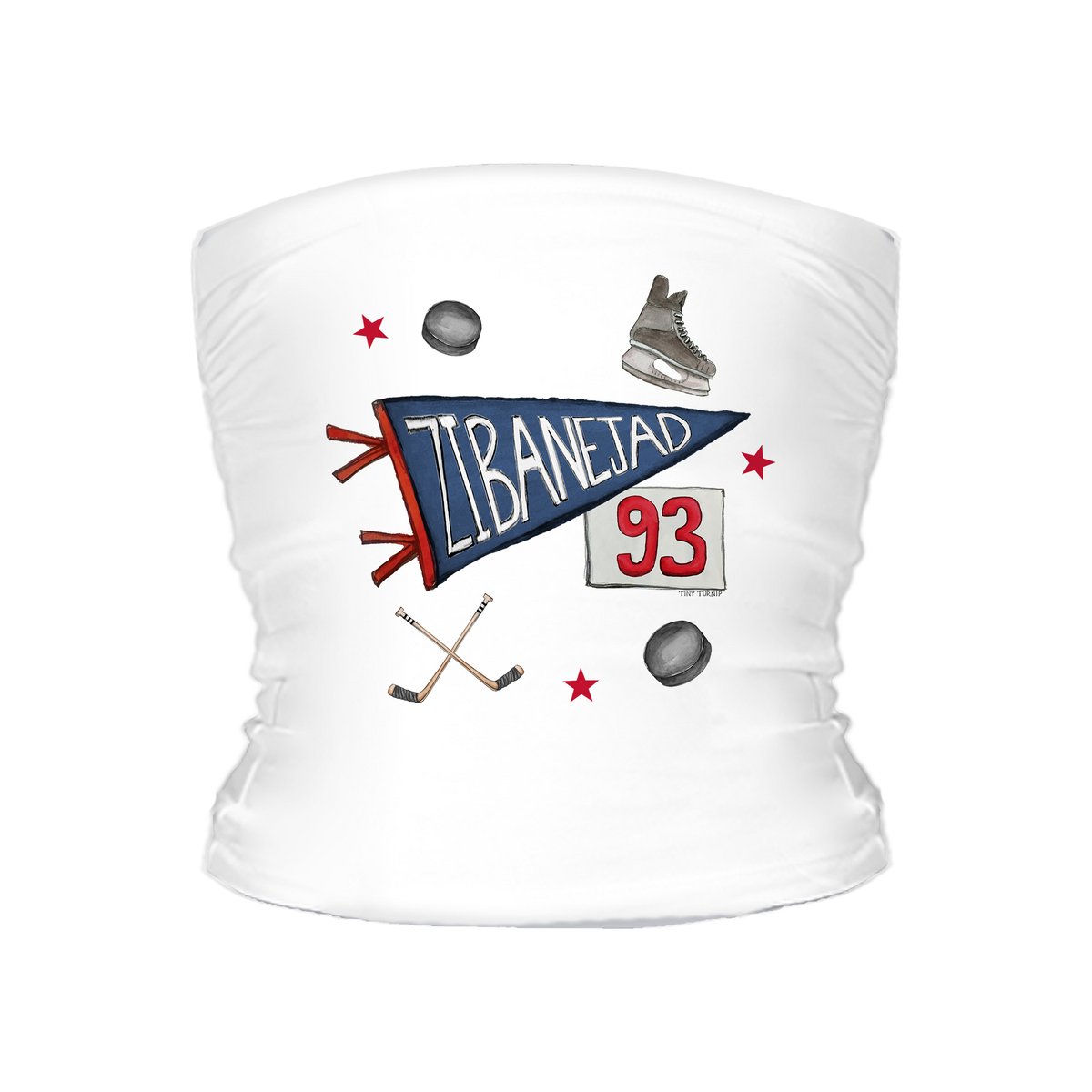 VIP Pennant Collage w/ Name, Number - Tube Top - Tiny Turnip