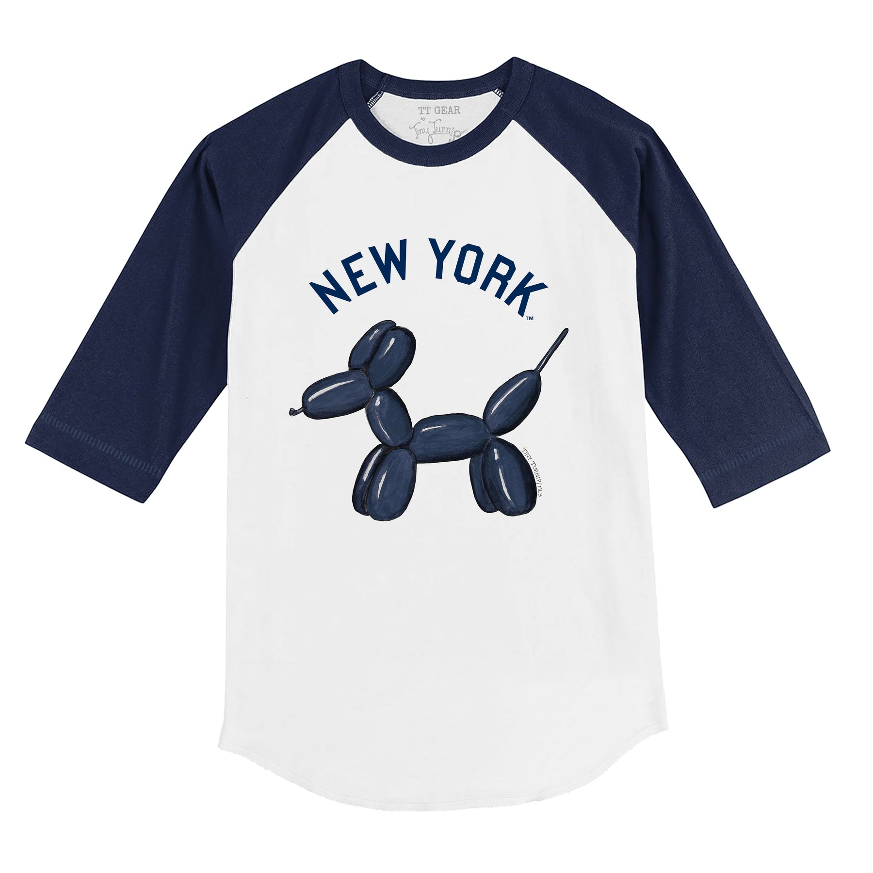 New York Yankees Balloon Dog 3/4 Navy Blue Sleeve Raglan